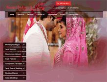 Tablet Screenshot of exoticindianweddings.com